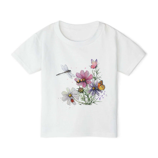 Toddler T-shirt Nature-Inspired Watercolor Flowers Kids clothes Printify White 2T