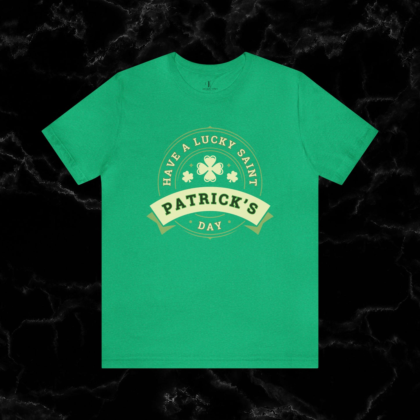 Lucky Saint Patrick's Day Shirt - St. Paddy's Day Lucky Irish Shamrock Leaf Clover Flag Beer T-Shirt T-Shirt Heather Kelly XS 
