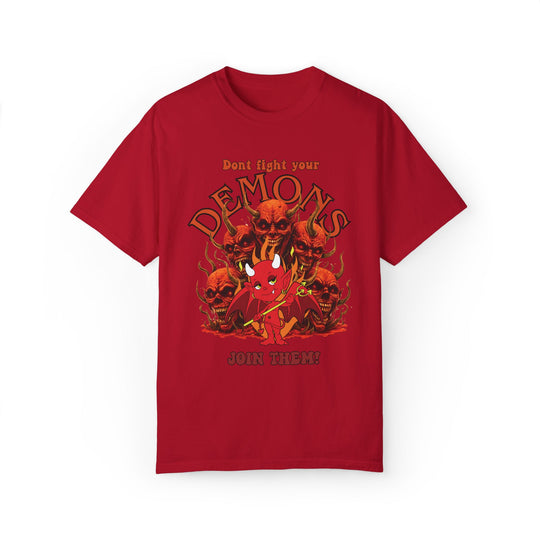 Demon Graphic T-shirt T-Shirt Printify Red S