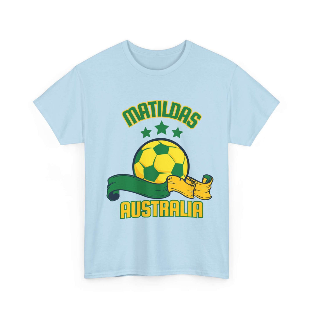 Women's Soccer Australia Tee - T-Shirt T-Shirt Printify Light Blue S