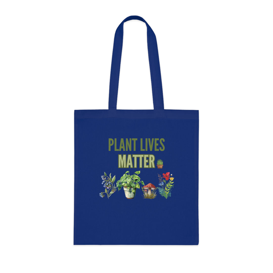 Plant Tote Bag - 'PLANT LIVES MATTER' Nature-Inspired Bags Printify One size Royal Blue