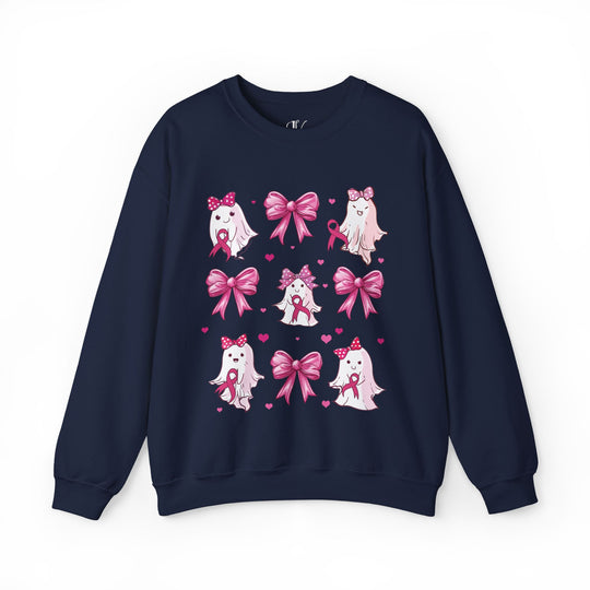 Ghosts and Pink Ribbons Breast Cancer Support Sweatshirt