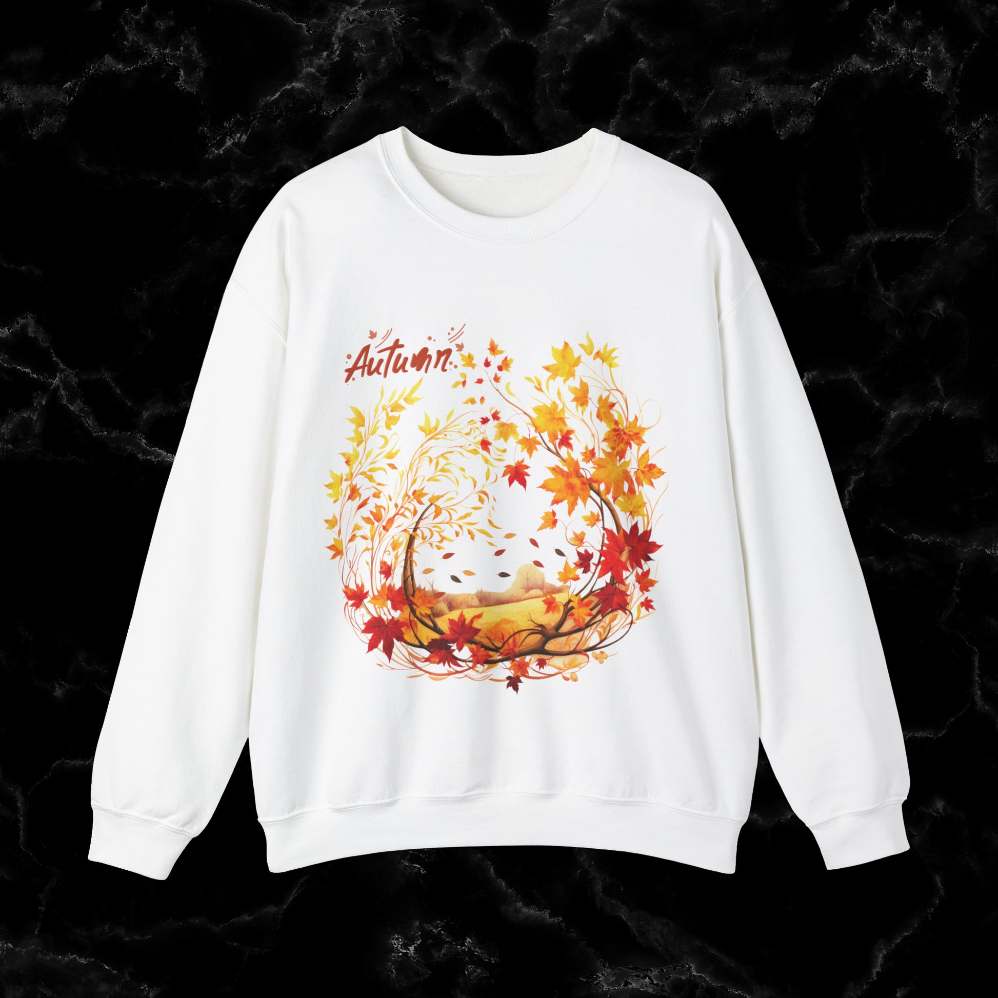 Autumn Sweatshirt | Fall Design | Fall Seasonal Sweatshirt | Autumn Lover Gift Sweatshirt S White 
