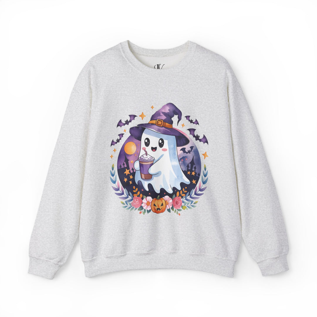 Cute Ghost With Ice Caffe Halloween Sweatshirt