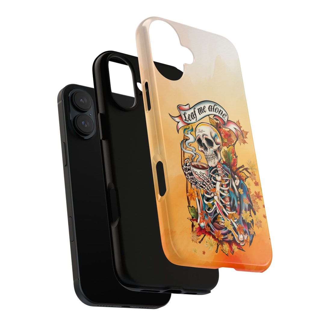 Phone Case - Leaf Me Alone Gothic Skeleton Phone Case Printify