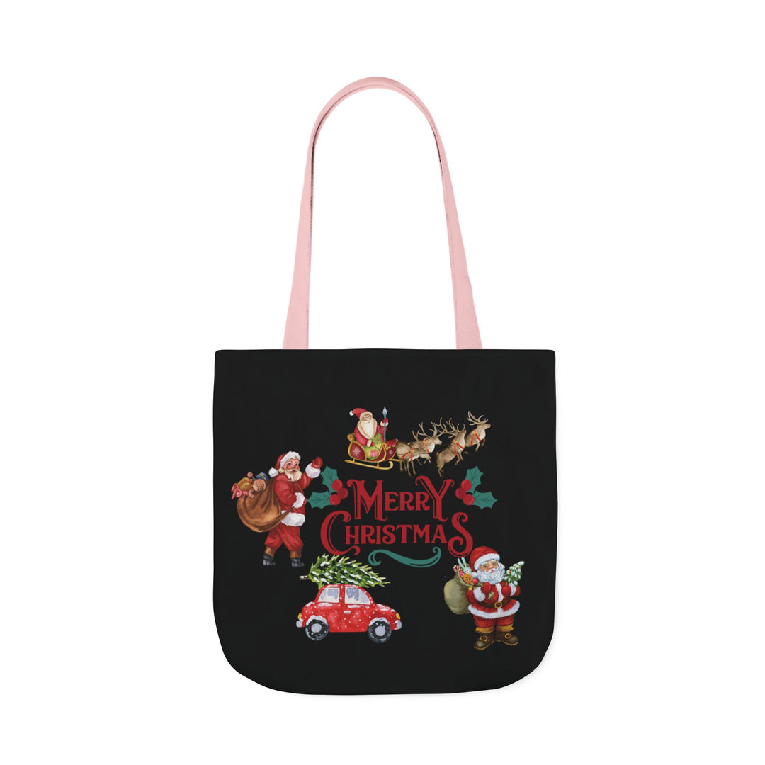 Vintage Style Christmas Canvas Tote Bag Accessories Printify 18" × 18'' Light Pink