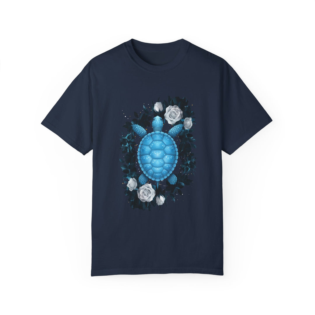 Blue Turtle Nature Unisex T-shirt T-Shirt Printify Navy S