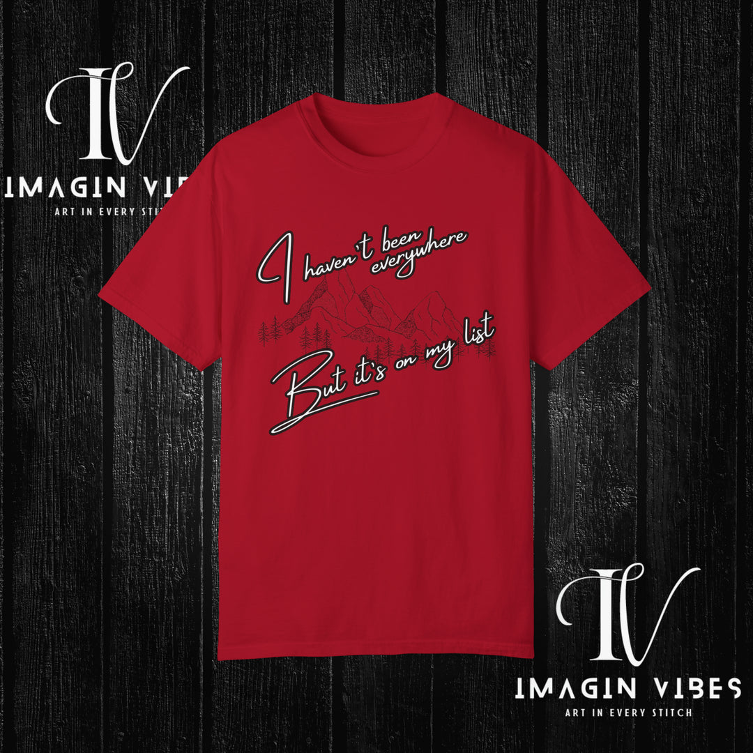 ImaginVibes: Wanderlust List: World Traveler T-Shirt T-Shirt Red S 