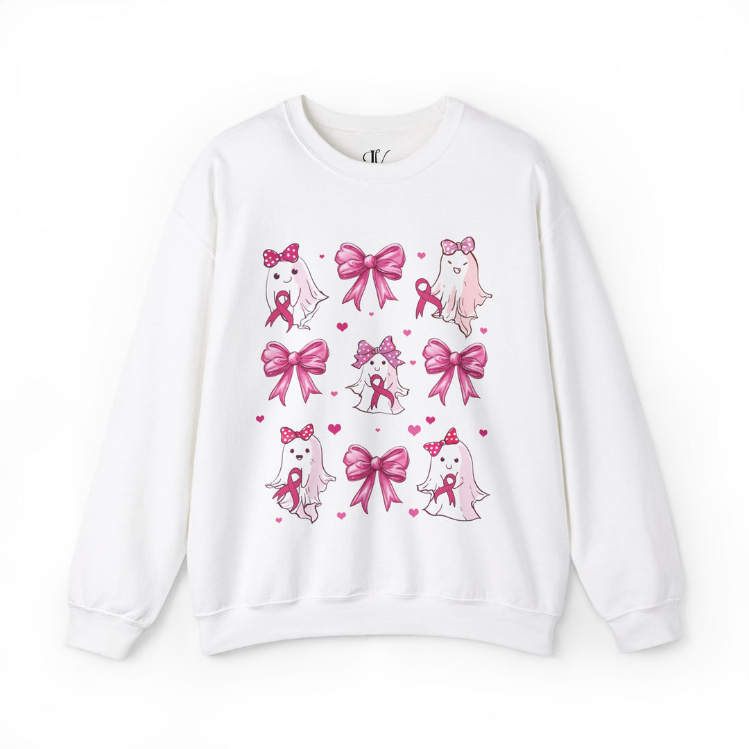 Ghosts and Pink Ribbons Breast Cancer Support Sweatshirt