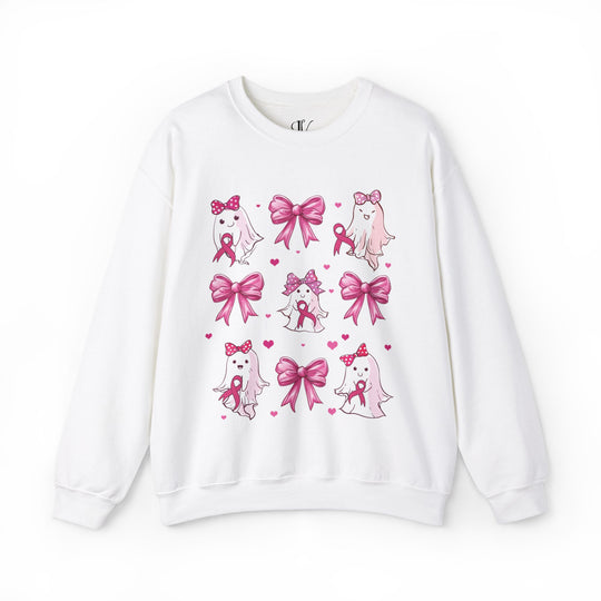 Ghosts and Pink Ribbons Breast Cancer Support Sweatshirt