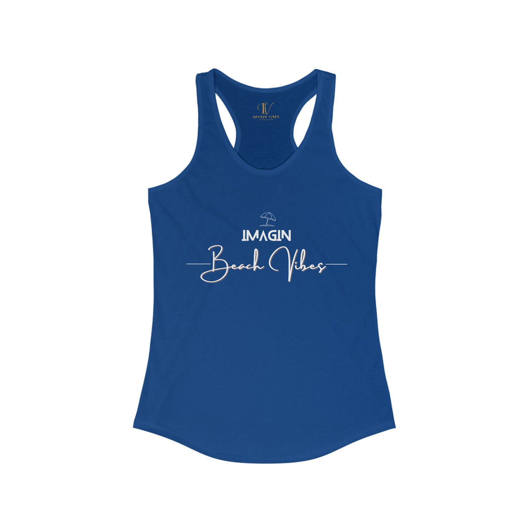 Racerback Tank Imagin Beach Vibes Women's Tank Top Printify XS Solid Royal