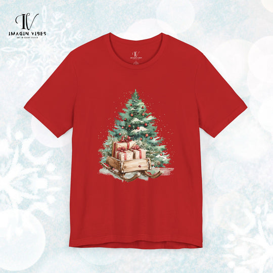 Vintage Christmas Tree & Sleigh Tee