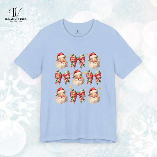 Christmas Tee - Festive Santa Claus Pattern