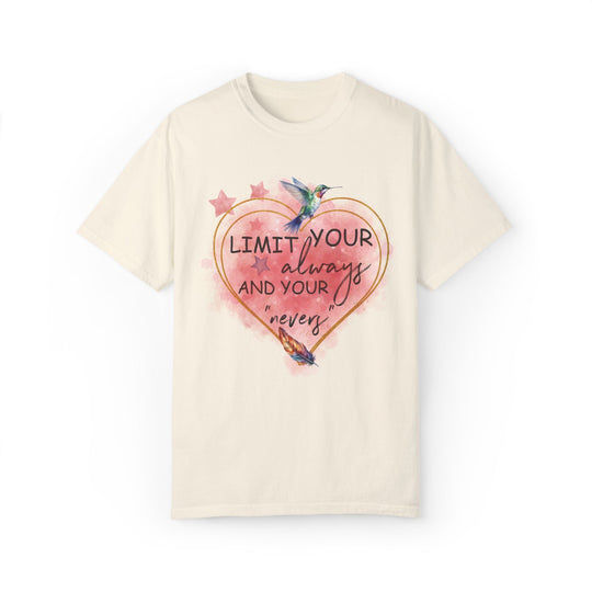 Motivational Watercolor T-Shirt - Limit Your Alwayses T-Shirt Printify Ivory S