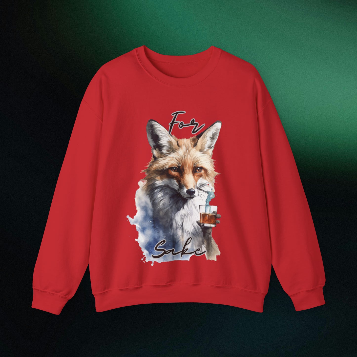 For Fox Sake: Funny Fox Sweatshirt | Gift for Fox Lover | Animal Lover Shirt - Cute Fox Gift for Nature Enthusiasts Sweatshirt S Red 