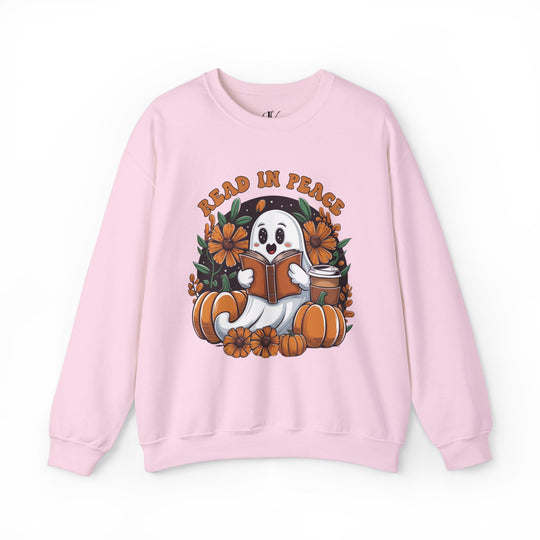 "Read In Peace" Cute Ghost Halloween Reader Sweatshirt