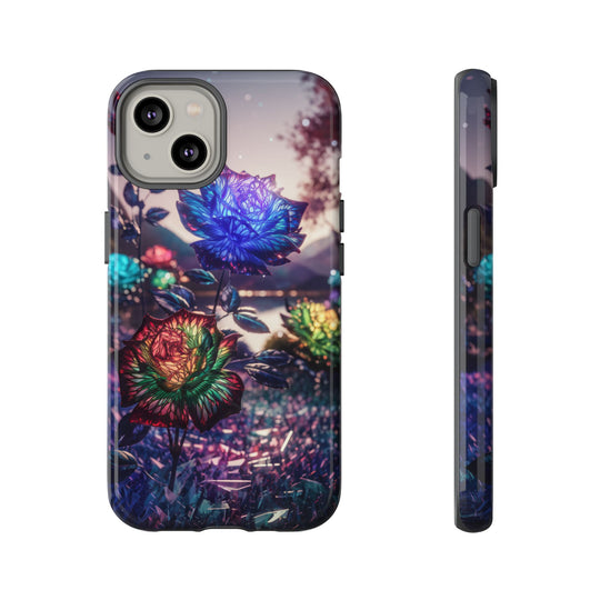 Phone Case - Surreal Glowing Roses Phone Case Printify iPhone 14 Glossy