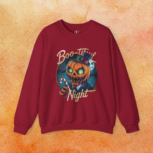 Boo-tiful Night: Pumpkin Creature Halloween Sweatshirt