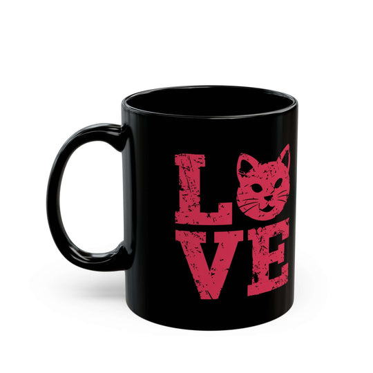 Mug Love Cat Vintage Distressed