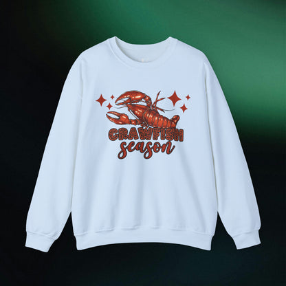 Celebrate Crawfish Season: Mardi Gras Sweatshirt, Crawfish Lovers Sweater, Louisiana Crew Tee | Crawfish Season Apparel - Embrace the Flavor and Fun of the Season with Stylish Crawfish-Themed Wear! Sweatshirt S Light Blue 
