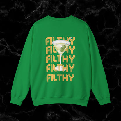 Filthy Martini Sweatshirt | Double side Print - Girls Night Out Sweatshirt S Irish Green 