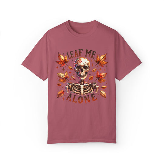 Leaf Me Alone: Skeleton Halloween T-Shirt