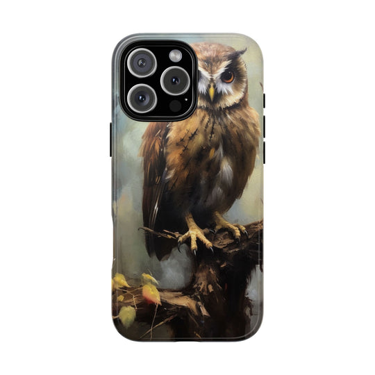 Phone Case Wise Owl Nature Minimalist Phone Case Printify