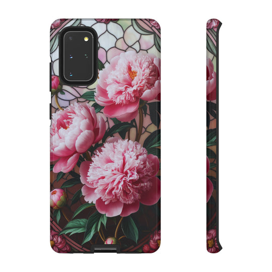 Phone Case Art Deco Pink Peonies Phone Case Printify