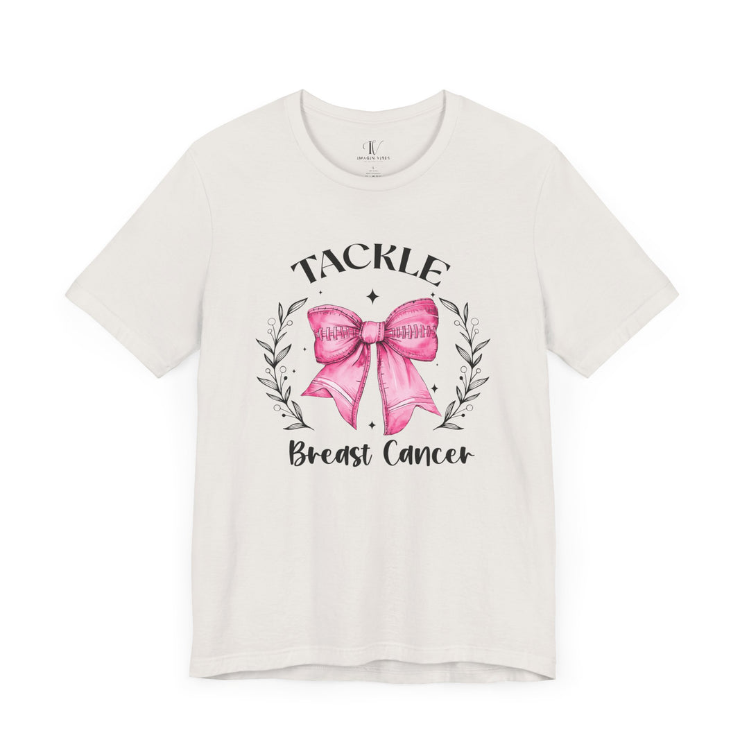 Pink Out Tackle Breast Cancer Football Coquette T-Shirt