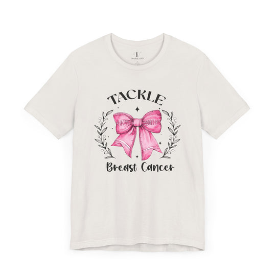 Pink Out Tackle Breast Cancer Football Coquette T-Shirt