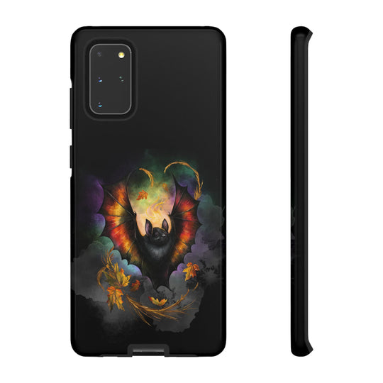 Phone Case - Gothic Bat and Autumn Leaves Phone Case Printify