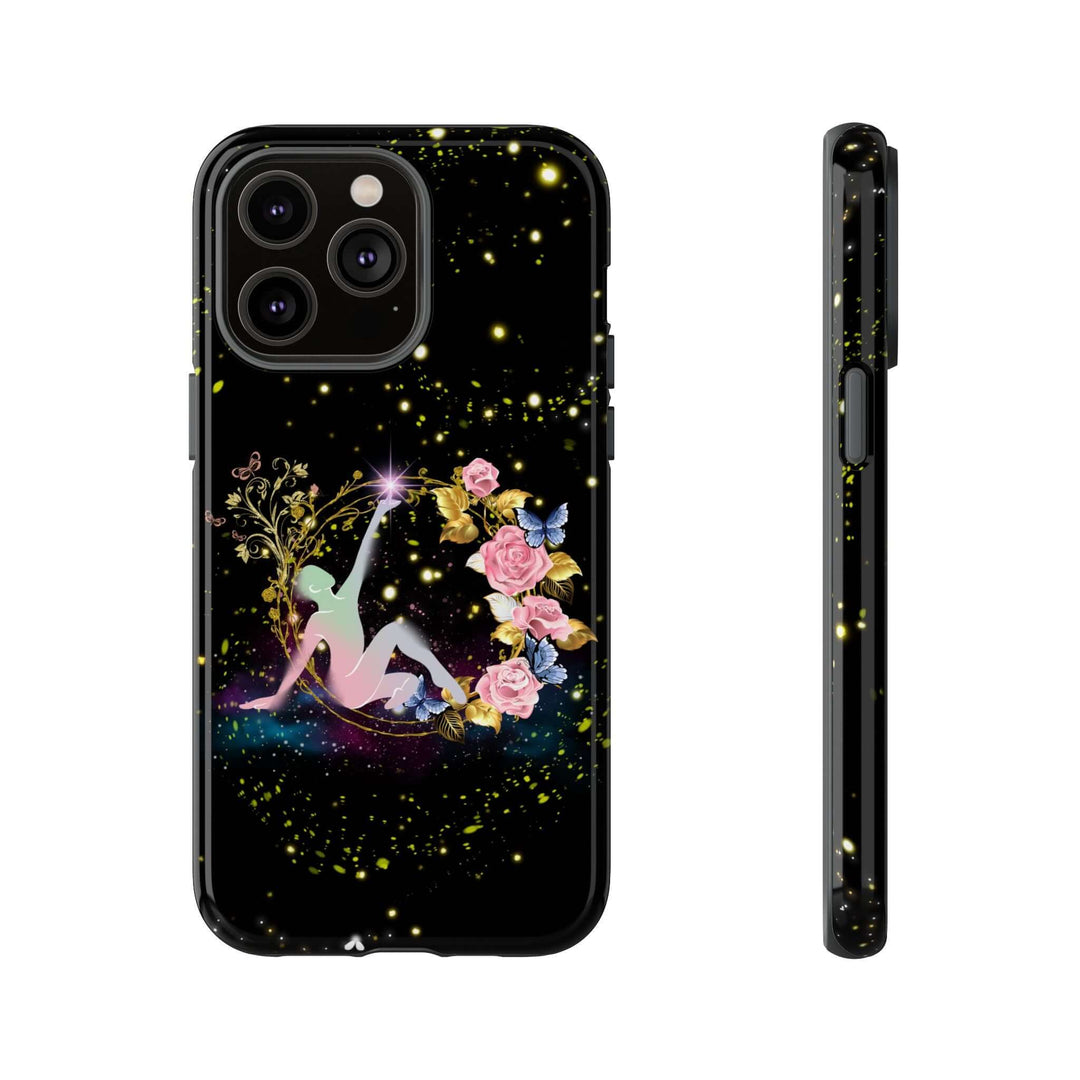 Mystical Phone Case - Stylized Human Figure Reaching for a Star Phone Case Printify iPhone 14 Pro Max Glossy