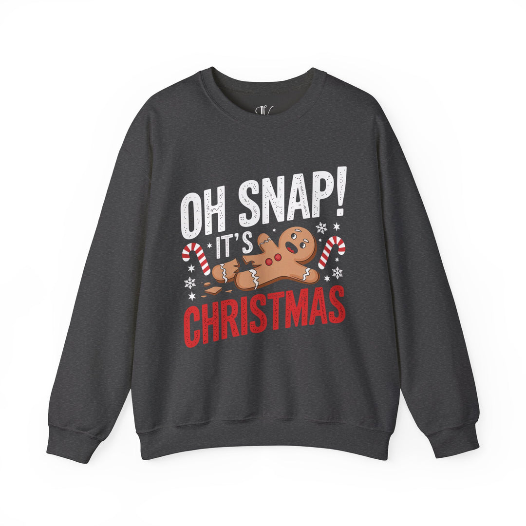 Gingerbread Man Crewneck Sweatshirt - Oh Snap It's Christmas