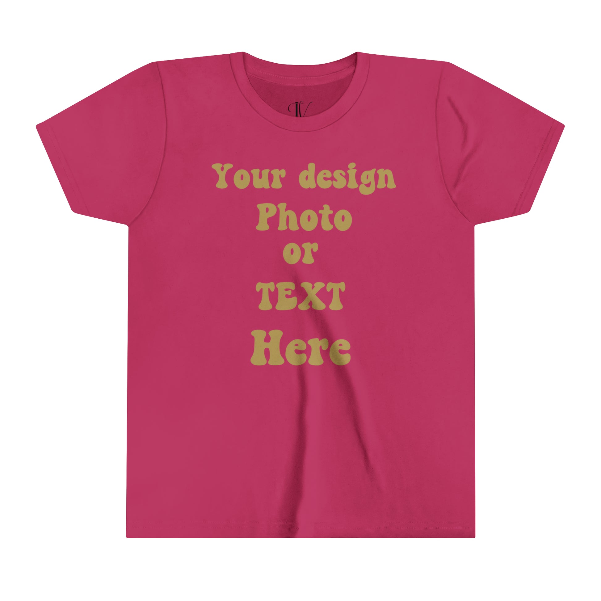Youth Short Sleeve Tee - Personalized with Your Photo, Text, and Design Kids clothes Berry S 
