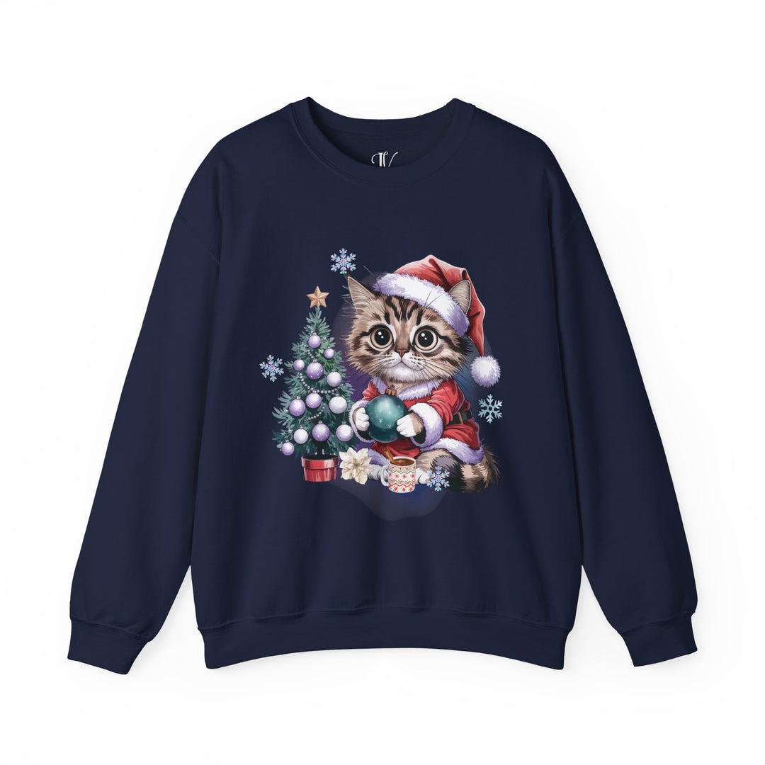 Tabby Cat Santa Crewneck Sweatshirt