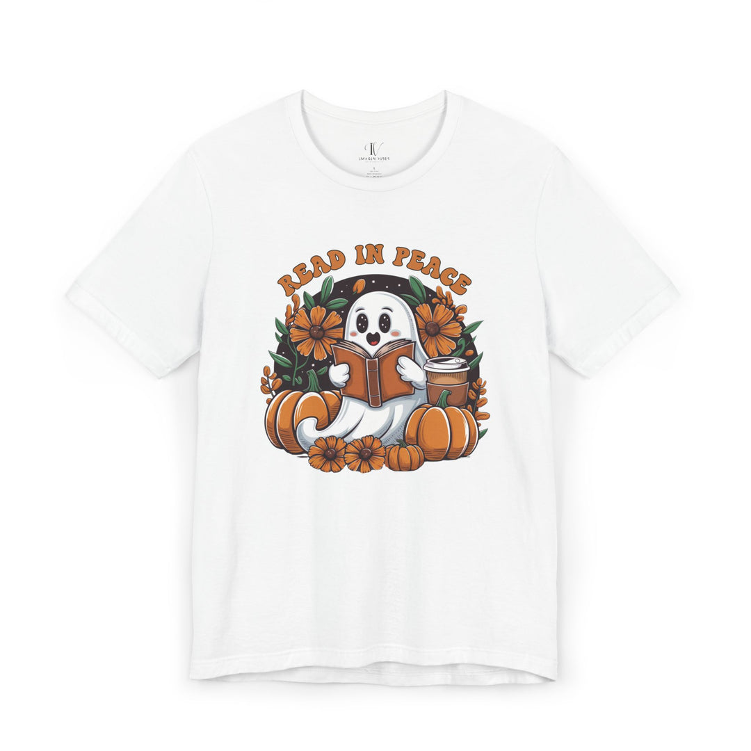 "Read In Peace" Cute Ghost Halloween Reader T-Shirt