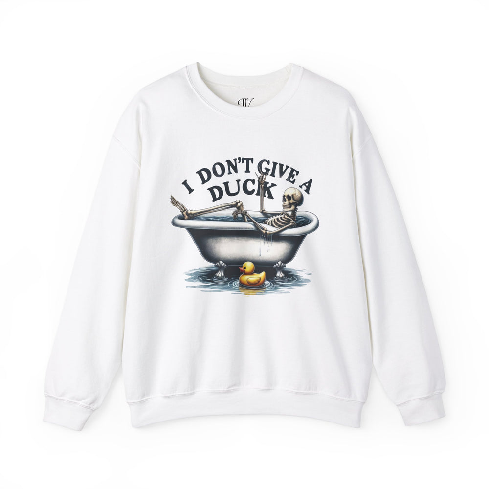 Skeleton Duck Sweatshirt - 'I Don't Give a Duck'