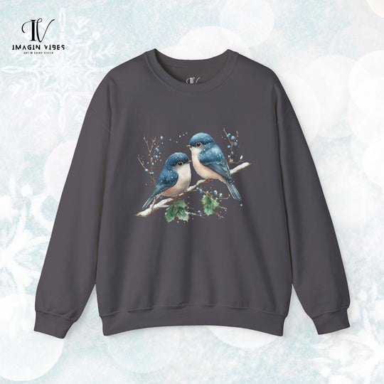 Winter Blue Jay Birds Sweatshirt