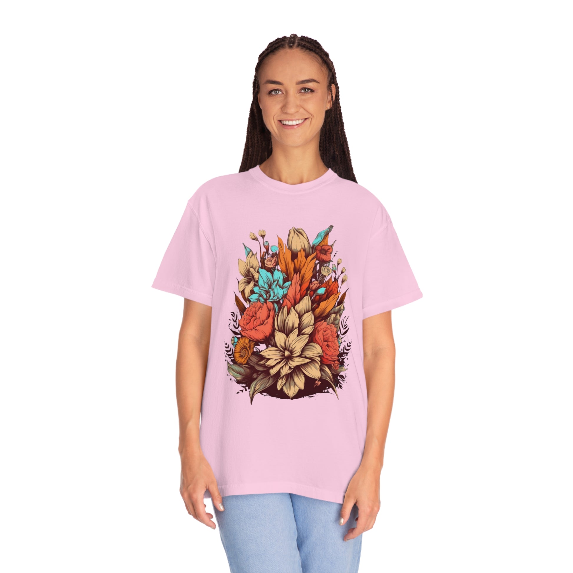 Boho Wildflowers Floral Nature Shirt | Garment Dyed Boho Tee for Nature Lovers T-Shirt Blossom M 