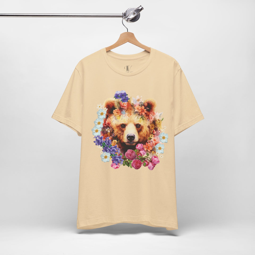 Bear Face Nature Tee T-Shirt Printify Soft Cream S