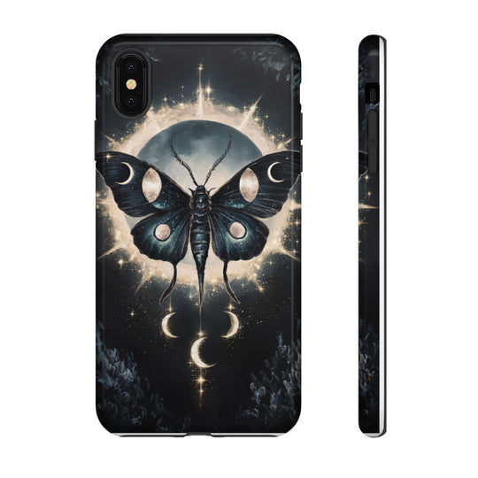 Phone Cases - Dark Academia Moth with Moon Phone Case Printify