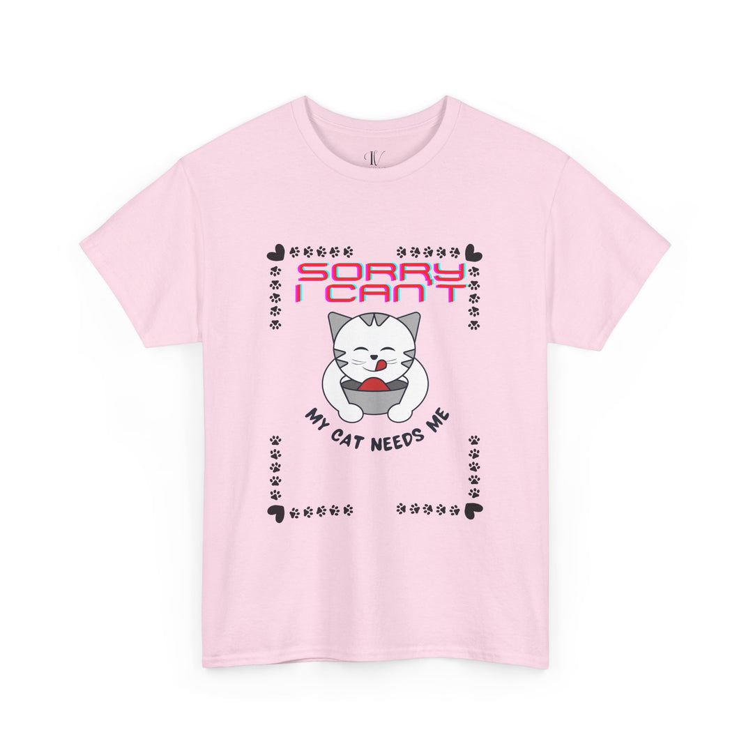 Cat Tee - Playful and Cute Minimalist T-Shirt Printify Light Pink S