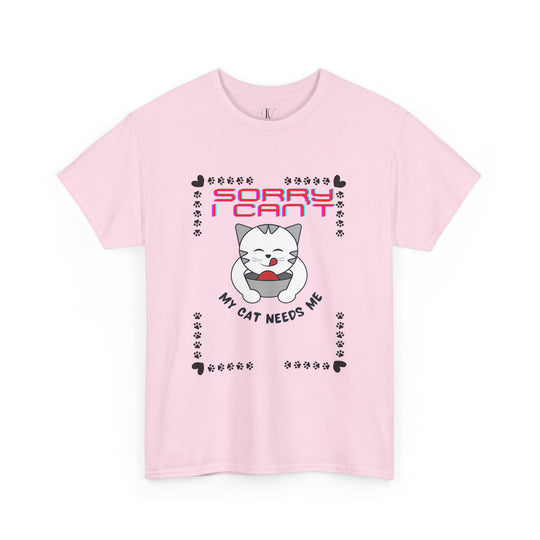 Cat Tee - Playful and Cute Minimalist T-Shirt Printify Light Pink S