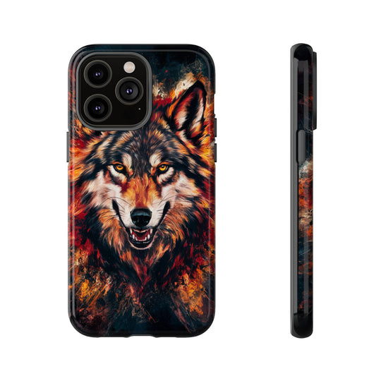 Wolf Tough Cases - Powerful and Vibrant Wolf Phone Case Printify iPhone 14 Pro Max Glossy