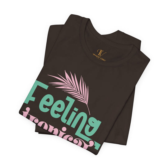 Palm Leaf Retro Tee T-Shirt Printify Brown XS