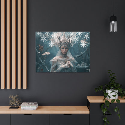 Enchanting Frozen Forest Queen | Canvas Gallery Wrap Art Canvas   
