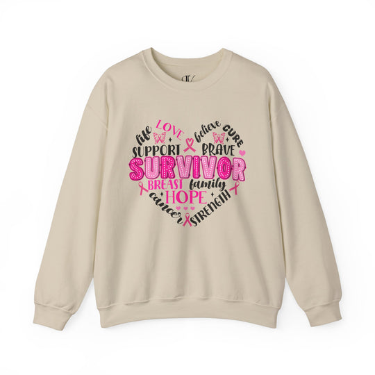 Breast Cancer Survivor Heart Sweatshirt