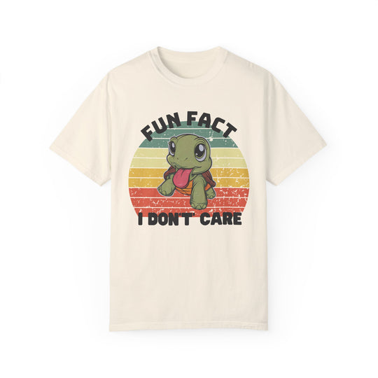 Turtle Graphic Tee - Funny 'I Don't Care' T-shirt T-Shirt Printify Ivory S