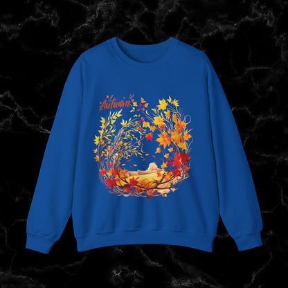 Autumn Sweatshirt | Fall Design | Fall Seasonal Sweatshirt | Autumn Lover Gift Sweatshirt S Royal 