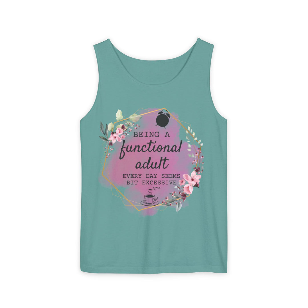 Tank Top: Humorous and Relatable Adulting Tank Top Printify Seafoam XS